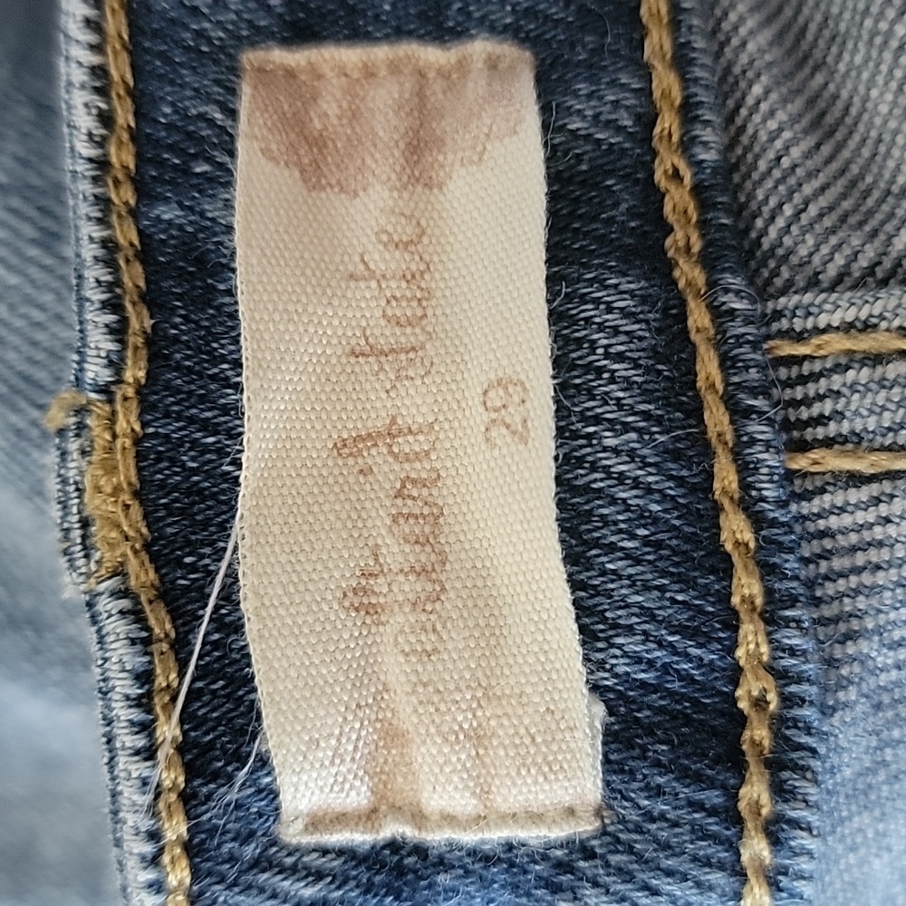 ALTAR'D STATE Distressed Destroyed Raw Hem Stretch Cropped Straight Leg Jeans 29 - Picture 6 of 8